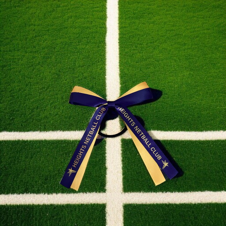 CUSTOM COLOUR 2 LAYER Ribbon Hair Bow on elastic | Sport Hair Ribbon | Sports Hair Bow