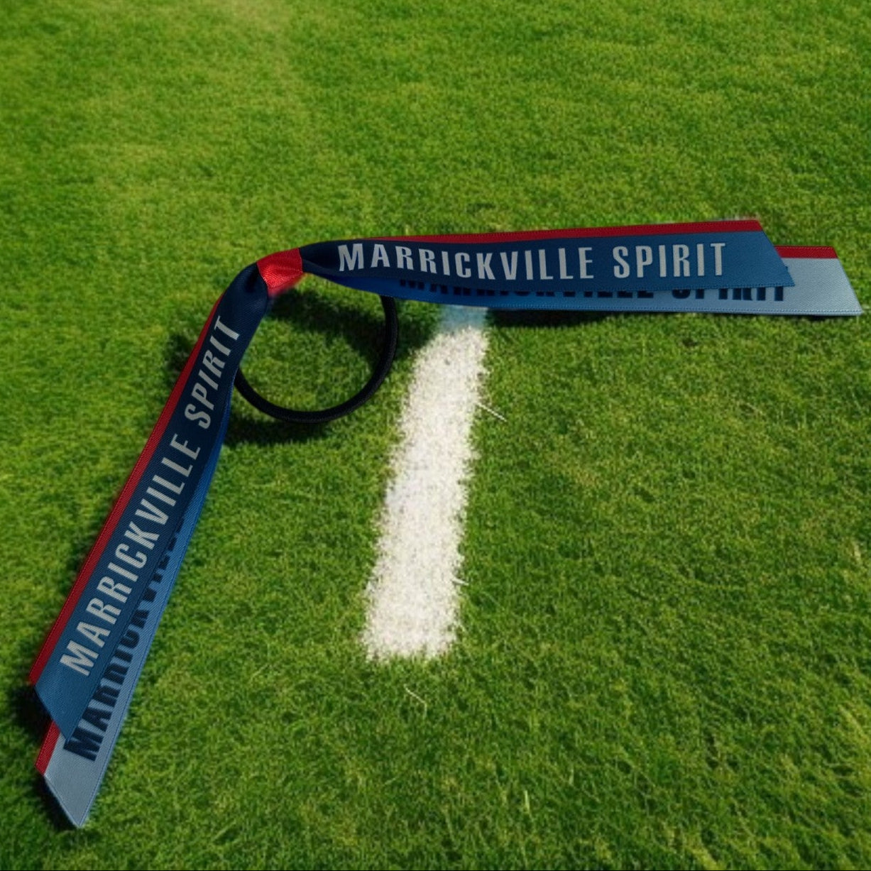 CUSTOM STRIPE Sport Hair Ribbon on elastic | School Hair Ribbon | Netball Hair Ribbon