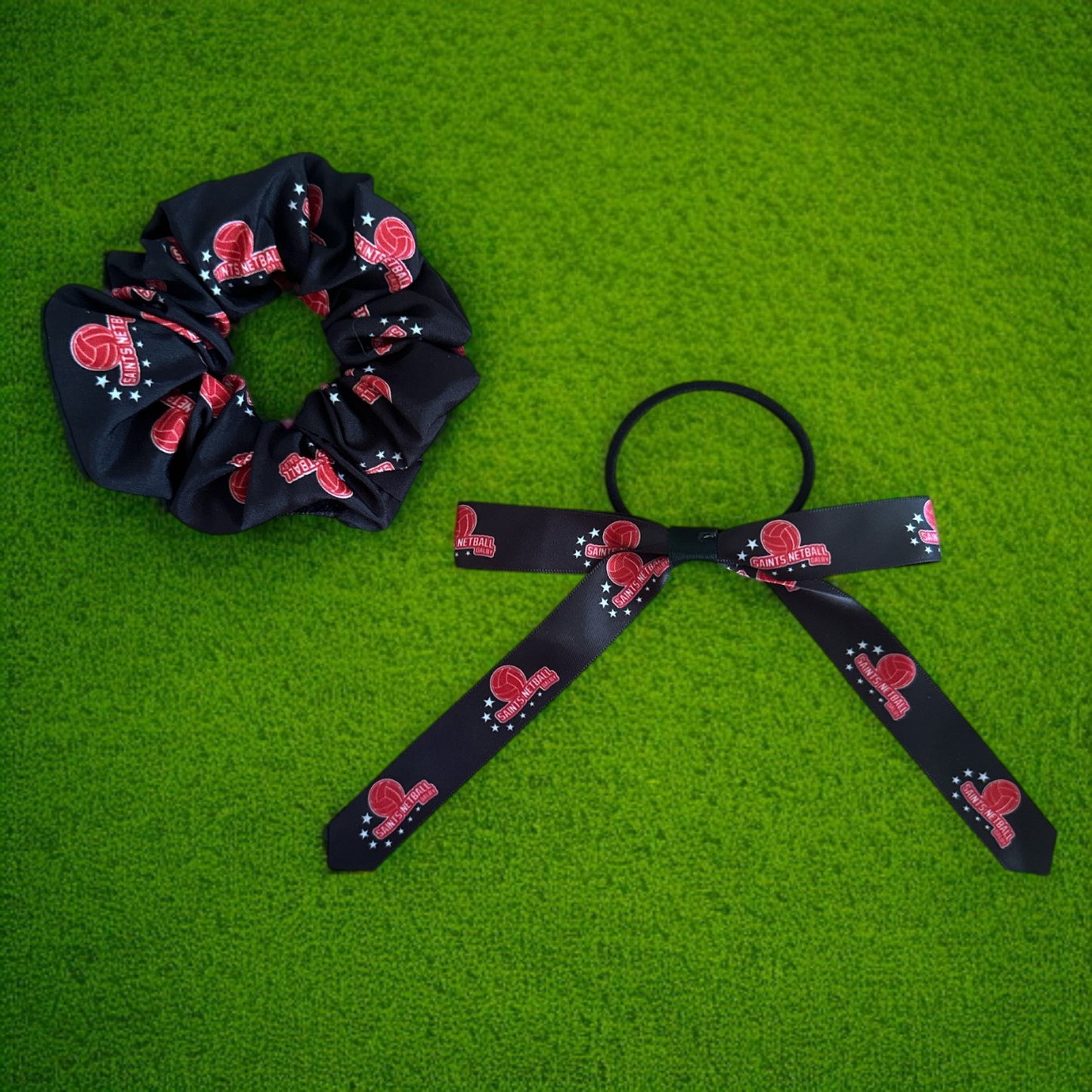 CUSTOM DESIGNED Hair Bows on elastic | Sport Ribbon Bows | School Hair Bows