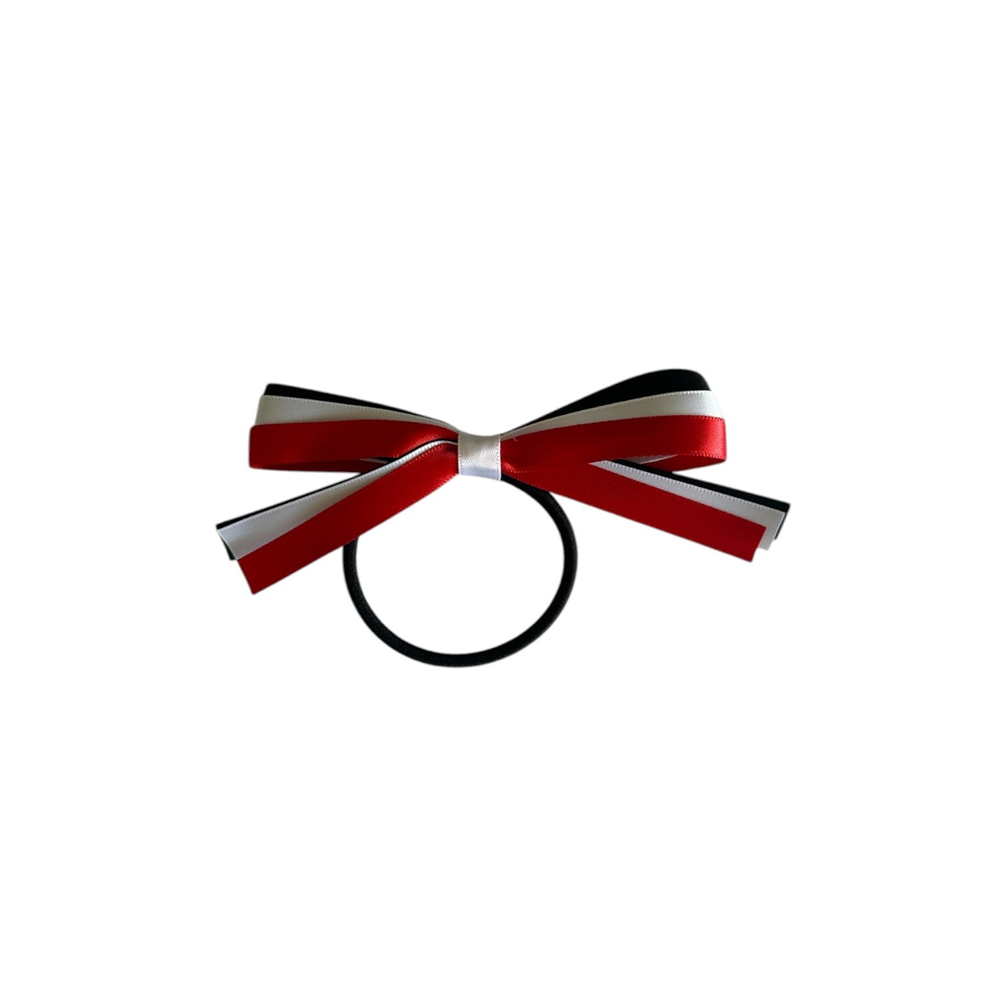 CUSTOM 2 Layer Ribbon Hair Bow on elastic | Sport Hair Ribbon | Sports Hair Bow
