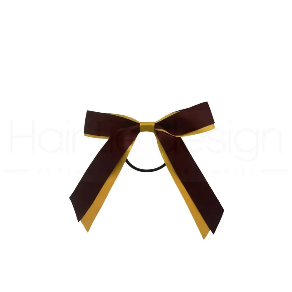 CUSTOM 2 Layer Ribbon Hair Bow on elastic | Sport Hair Ribbon | Sports Hair Bow Hair Bow