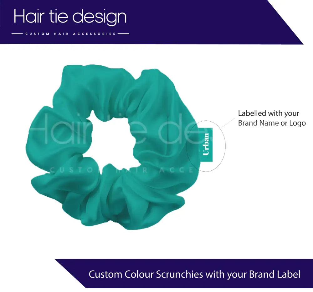CUSTOM COLOUR Scrunchie with Brand Label scrunchie
