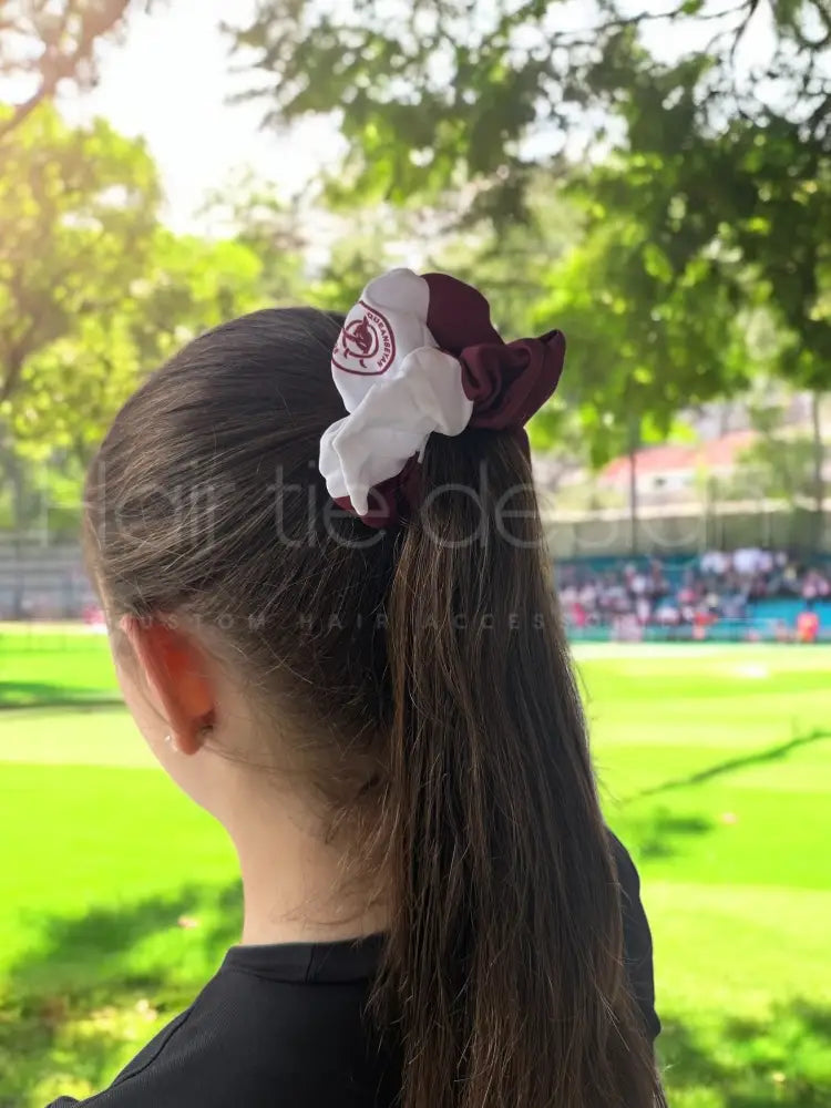 CUSTOM TEAM Scrunchies | Two Colour Sport Scrunchies with Logo scrunchie