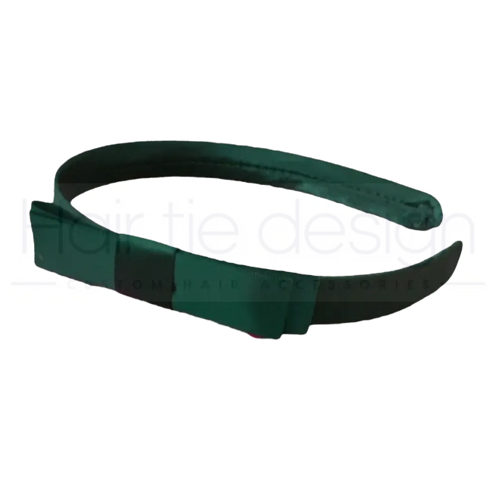 School Bow Satin Headband | School Heaband Scunchie