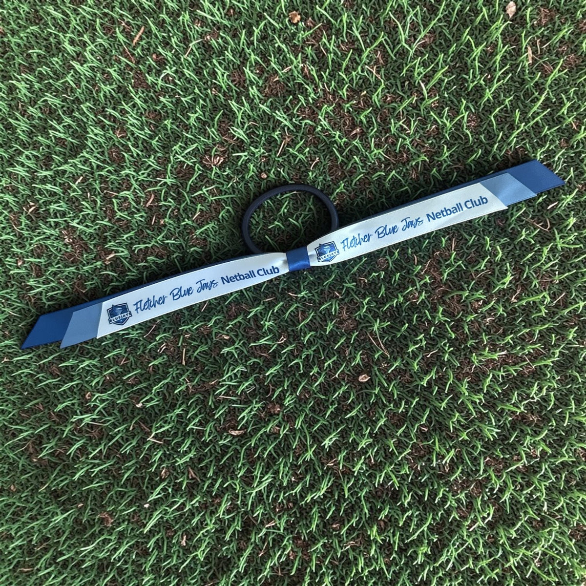 CUSTOM Branded School Hair Ribbon on Elastic or Clip My Store