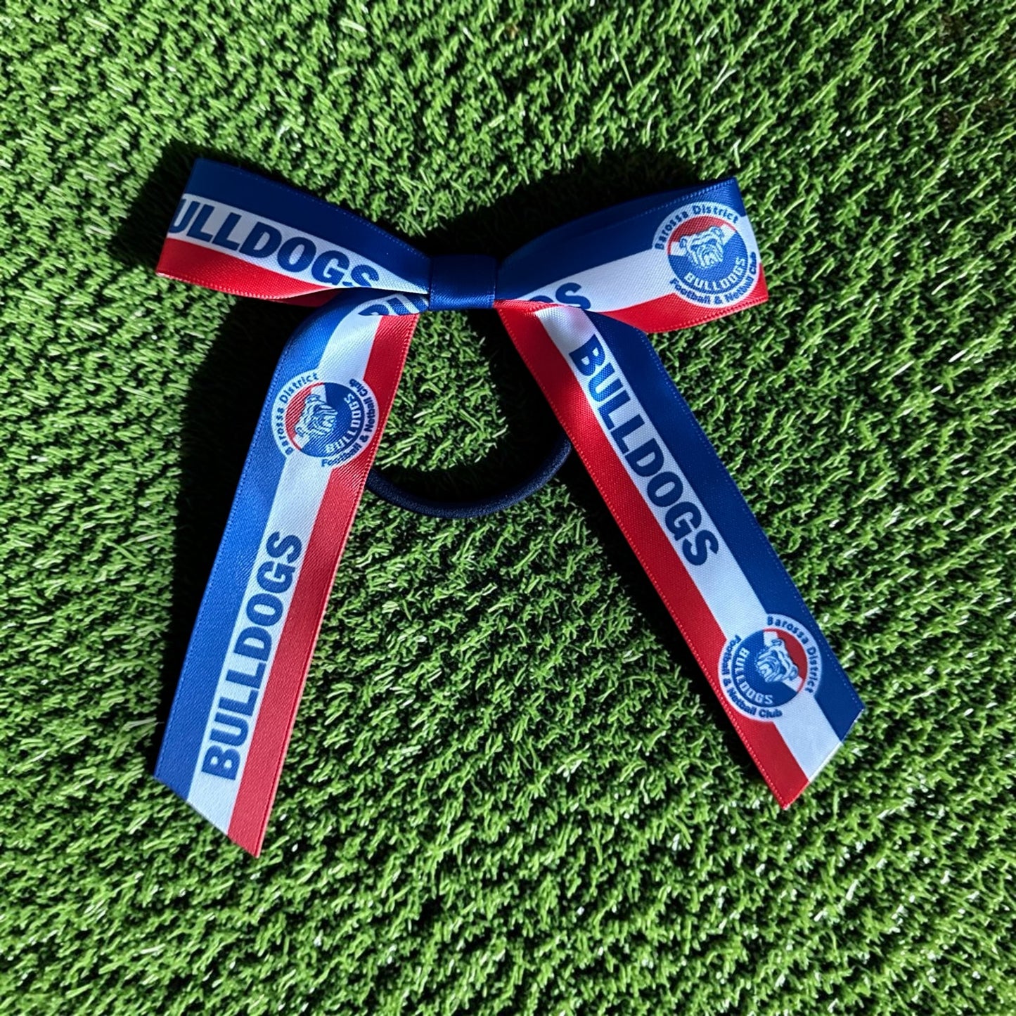 CUSTOM SPORT Hair Bows on elastic | Sport Hair Ribbon | School Hair Bow