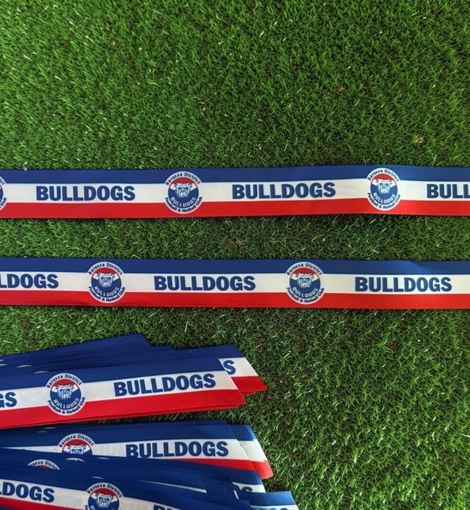 CUSTOM PRINT Cut Hair Ribbon Length 70cm | Heat Cut Hair Ribbon | School Ribbon