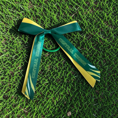 CUSTOM 2 RIBBON Hair Bow on elastic | Sport Hair Ribbon | Sport Hair Bows