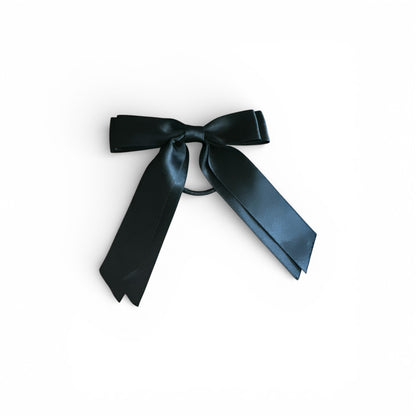 Custom Satin School Hair Bow on Elastic or Clip - 25mm Layered Ribbon My Store
