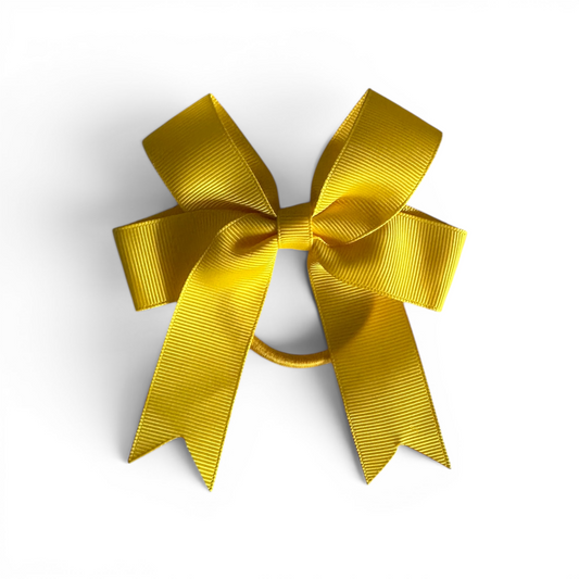 Grosgrain School Hair Bow on Clip or Elastic Hair Tie Design