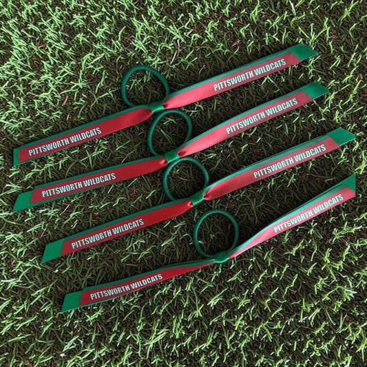 CUSTOM Branded Team Hair Ribbon on Elastic or Clip My Store