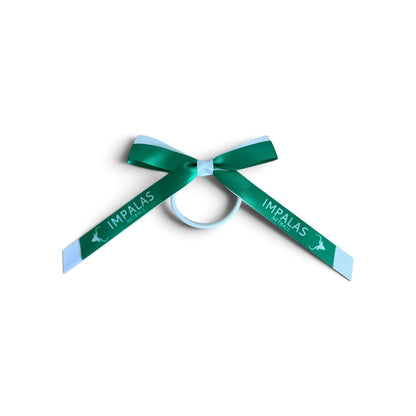 Netball Hair Bow 2 Colours Green and white
