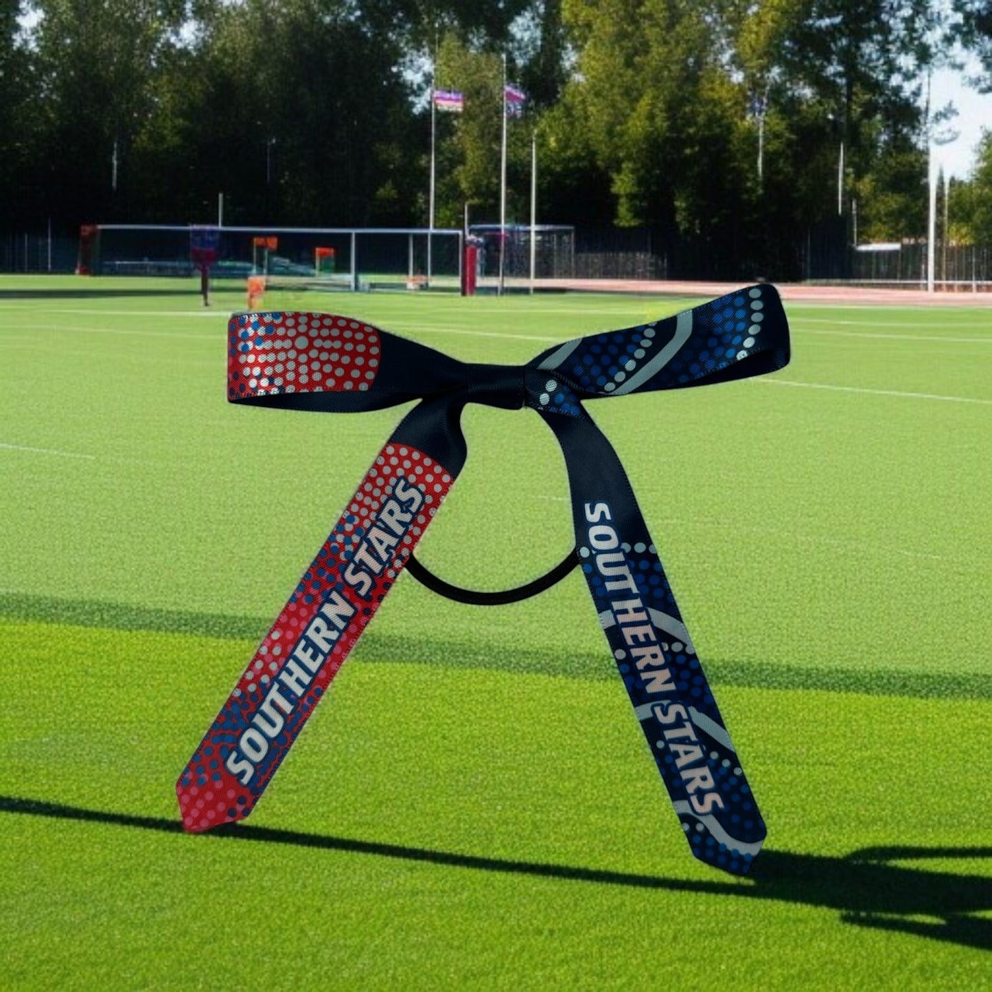 CUSTOM Print Indigenous Hair Bow on elastic | NAIDOC Hair Ribbon |  Indigenous Hair Bows