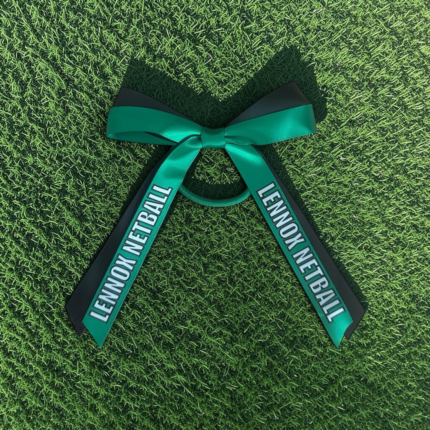 CUSTOM 2 RIBBON Hair Bow on elastic | Sport Hair Ribbon | Sport Hair Bows
