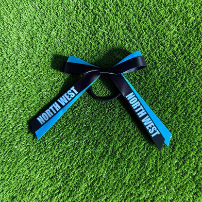 CUSTOM 2 RIBBON Hair Bow on elastic | Sport Hair Ribbon | Sport Hair Bows
