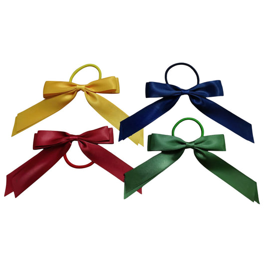 School Hair Bow on Elastic or Clip | Satin 25mm Ribbon My Store