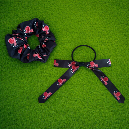 CUSTOM DESIGNED Hair Bows on elastic | Sport Ribbon Bows | School Hair Bows