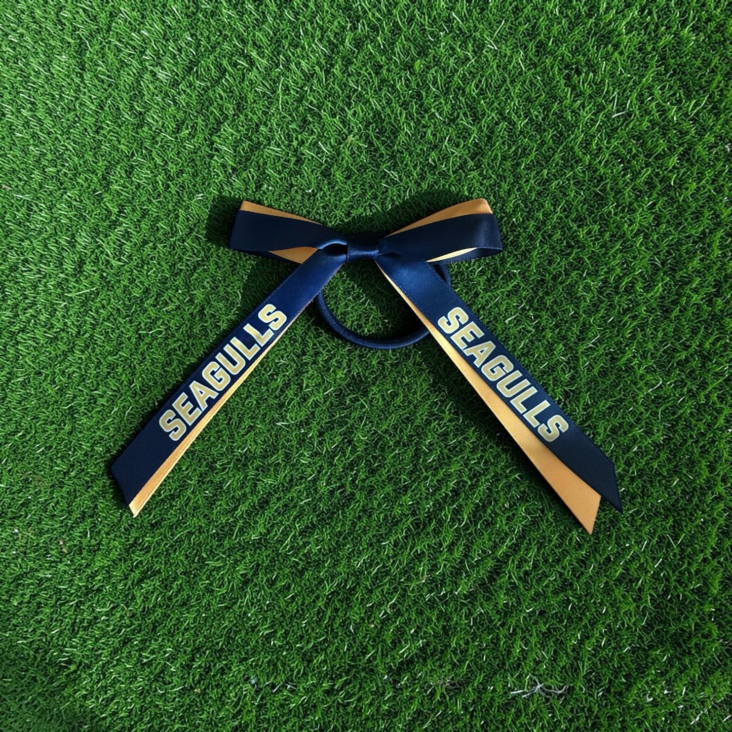 CUSTOM 2 RIBBON Hair Bow on elastic | Sport Hair Ribbon | Sport Hair Bows