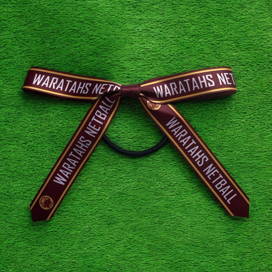 CUSTOM Print Hair Bow on elastic | Sport Hair Ribbon | School Hair Bow