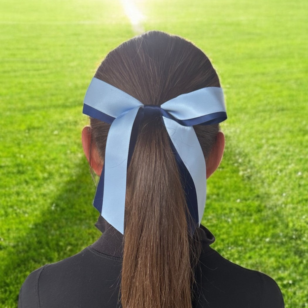 CUSTOM Ribbon Hair Bow on elastic | Sport Hair Ribbon | Sport Hair Bow