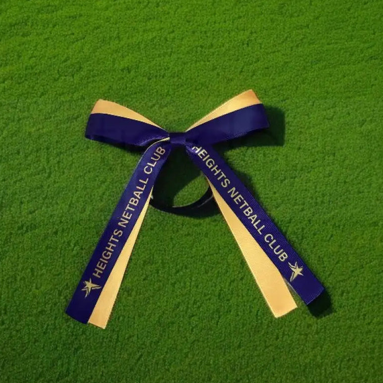 Blue and gold ribbon Netball 