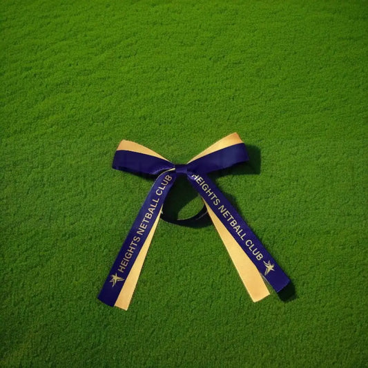 Blue and gold ribbon Netball 