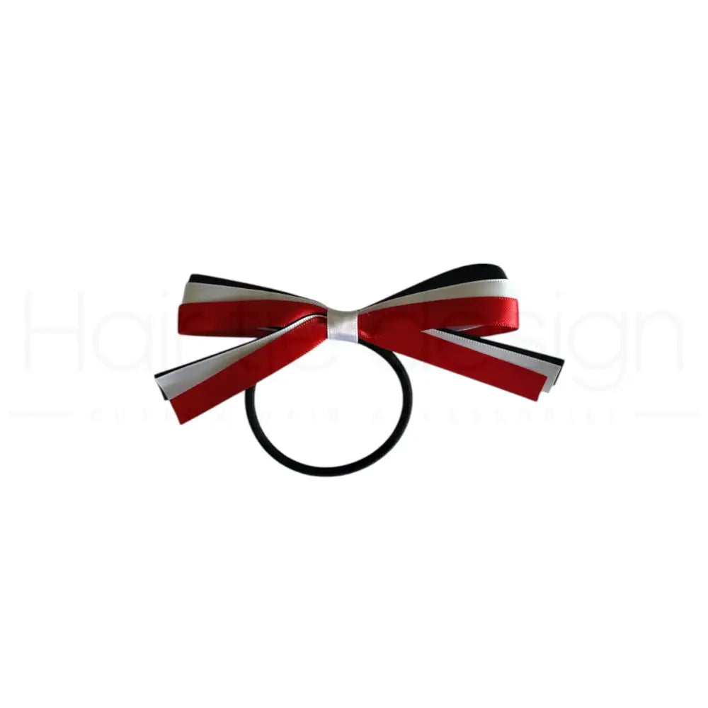 CUSTOM 2 Layer Ribbon Hair Bow on elastic | Sport Hair Ribbon | Sports Hair Bow Hair Bow