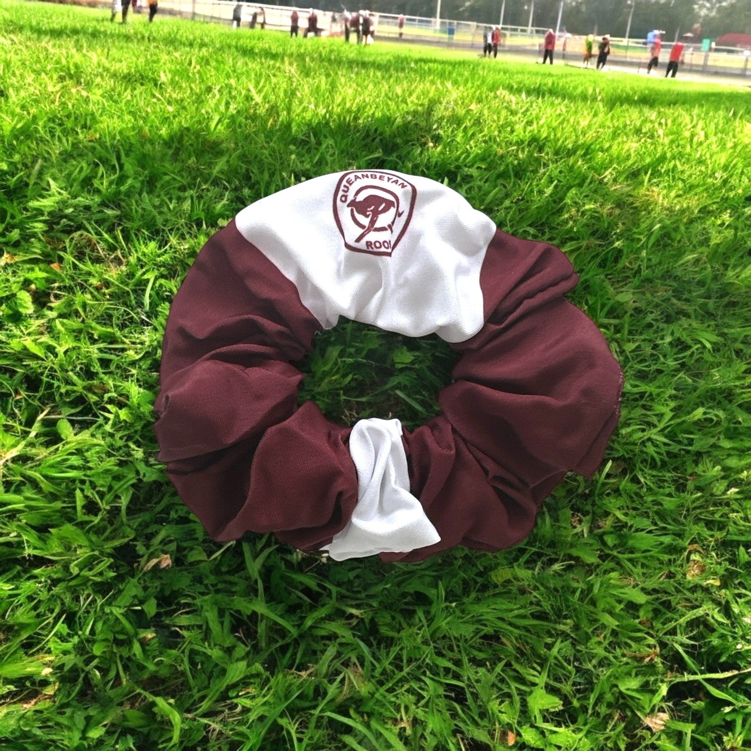 custom-team-scrunchies-two-colour-sport-with-logo-scrunchie