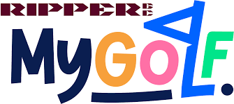 Colorful logo with 'Ripper' and 'My Golf' text on a white background
