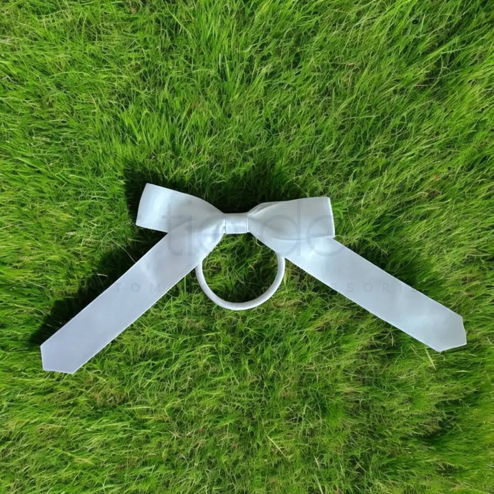 CUSTOM COLOUR Hair Bows on elastic | Plain Coloured School Hair Bow | White School Hair Bow My Store