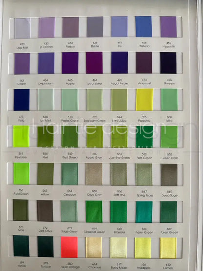 Satin Ribbon Colour Swatches