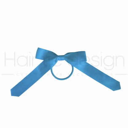 SCHOOL Coloured Satin Hair Bow on Elastic or Clip - SINGLE Ribbon My Store