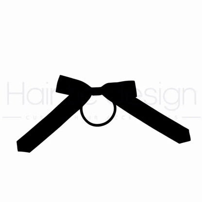 SCHOOL Coloured Satin Hair Bow on Elastic or Clip - SINGLE Ribbon My Store