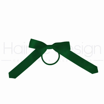 SCHOOL Coloured Satin Hair Bow on Elastic or Clip - SINGLE Ribbon My Store